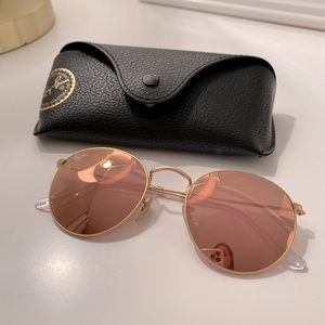 SOLD! RayBan Pink Mirror Round Sunglasses NWOT